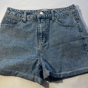 Fashion Nova Blue Jean Shorts High-Waisted Classic